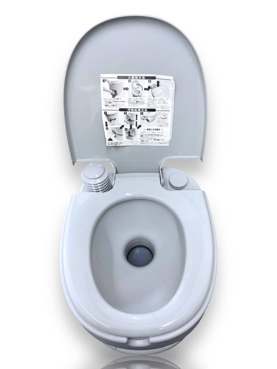 未使用開封済み 移動式水洗トイレ 12L グレー Gray ポータブル 簡易トイレ Toilet ベストアンサー（株）Size：50×39×36.5cmの画像7