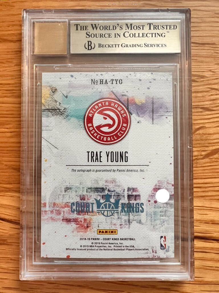 NBA Trae young court kings 18-19 heir apparent auto /199 BGS9.5の画像2