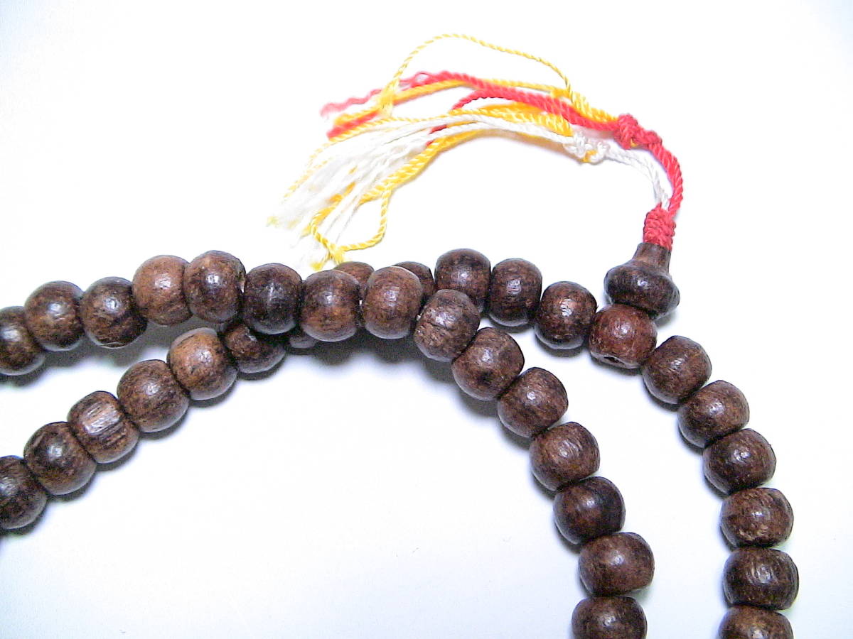 木製じゅずネックレス（こげ茶色）新品 78cm数珠 インド・チベット仏教 密教仏具 送料￥120の画像2