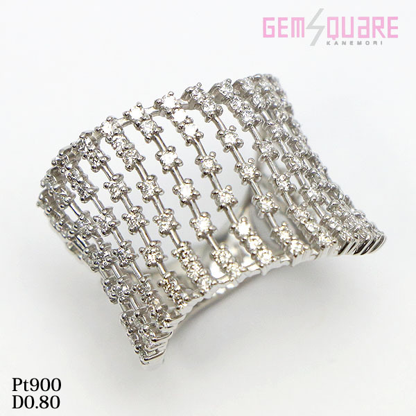 全ての ダイヤモンド 【値下げ交渉可】Pt900 リング 仕上げ済【質屋出店】 指輪 12号 6.6g D0.80 プラチナ台