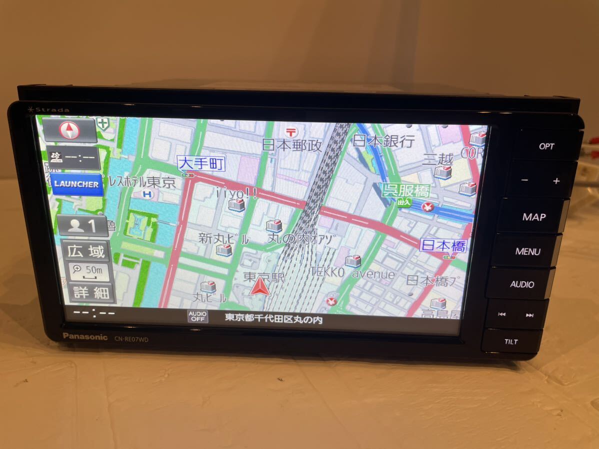 Panasonic パナソニック ストラーダSDナビCN-RE07WD Bluetooth 動作確認済み 2020年地図 ムーヴ LA150S_画像1