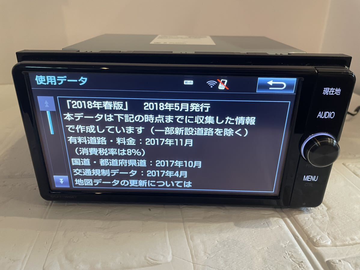 トヨタ純正SDナビ NSZT-W66T Bluetooth DVD セキュリティ解除済 アクア 2018年地図データ 美品 取説あり