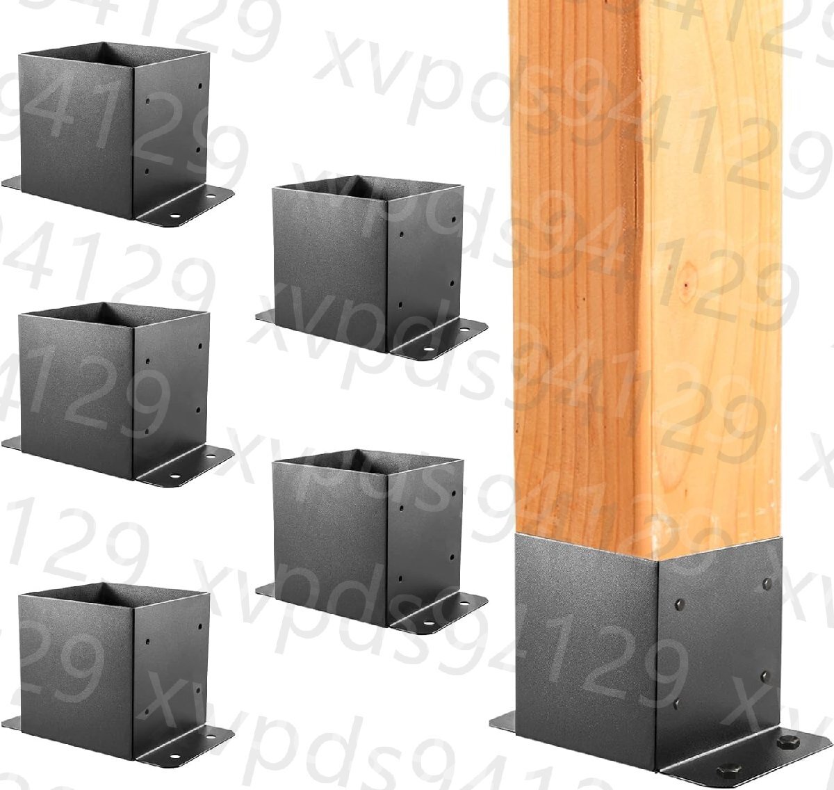 6x6 post основа 5 шт панель post основа внутри сторона размер 5.6 дюймовый высокая прочность solid steel черный пудра покрытие post держатель 