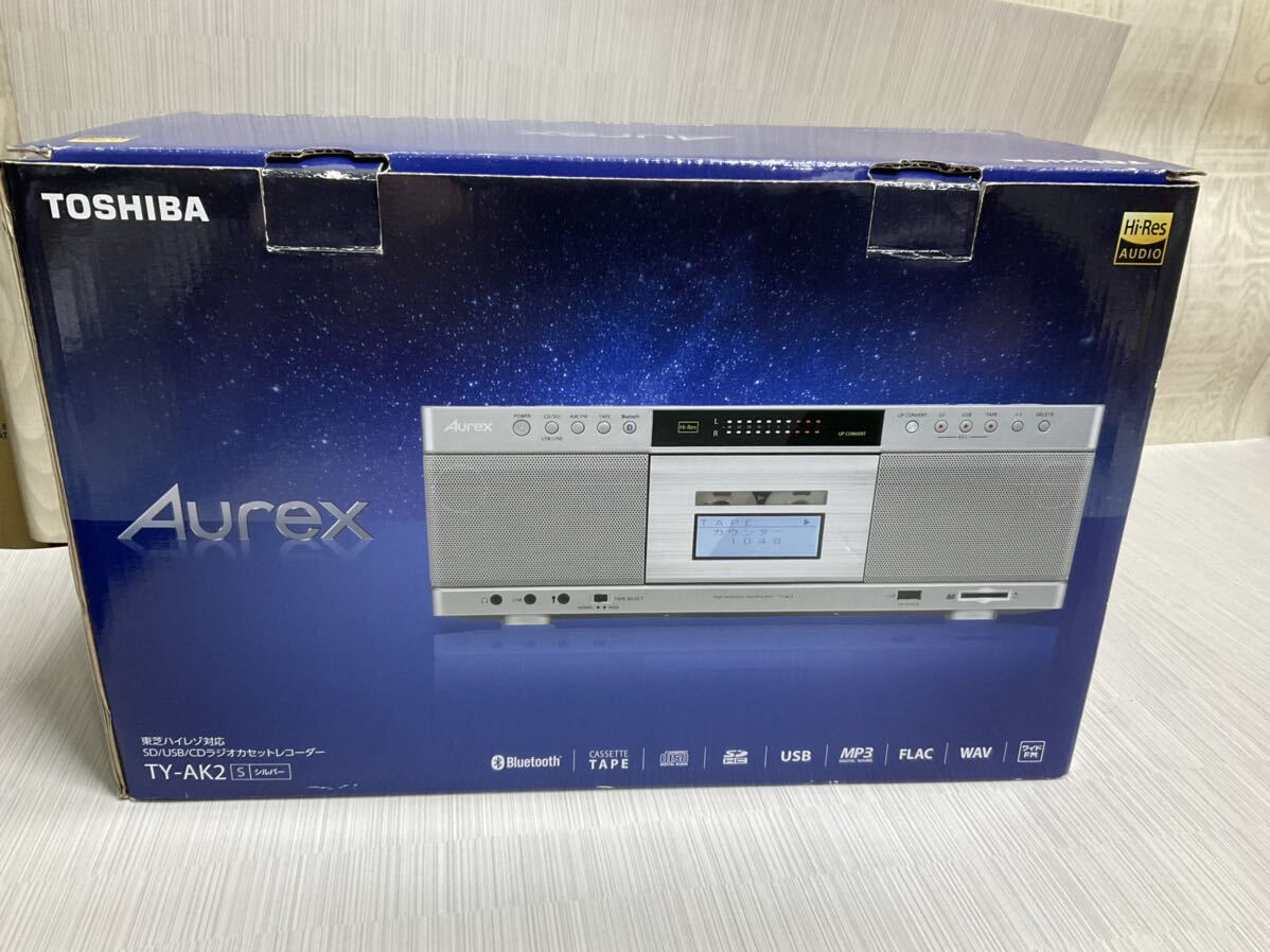 東芝 TY-AK2(S) シルバー Aurex CDラジオカセットレコーダー