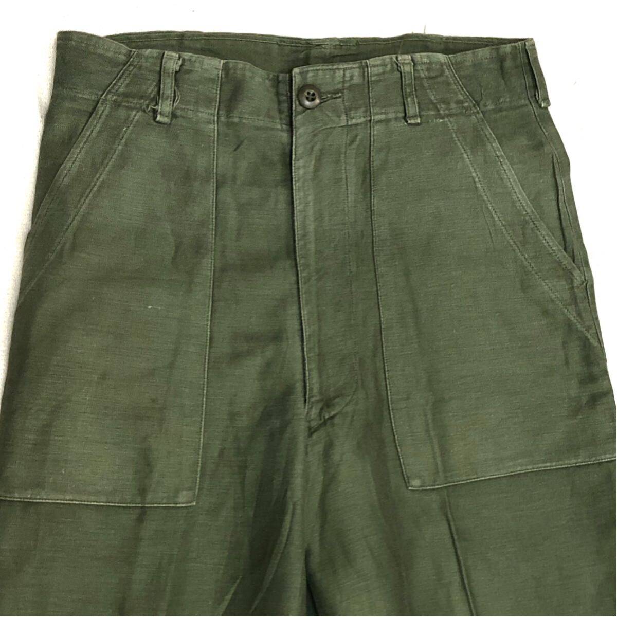 60s W30 Vintage military Army OG107 pants 米軍 ベトナム戦争 ベイカー パンツ ミリタリー ビンテージ Trousers Vietnam War Fieldの画像3
