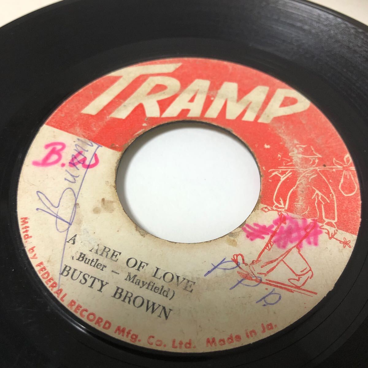  Busty Brown Aware Of Love / Hard Way To Go Roots Lovers Rock Reggae Dub ルーツ dubレゲエ ダブ 12 レコード Deep tramp の画像2