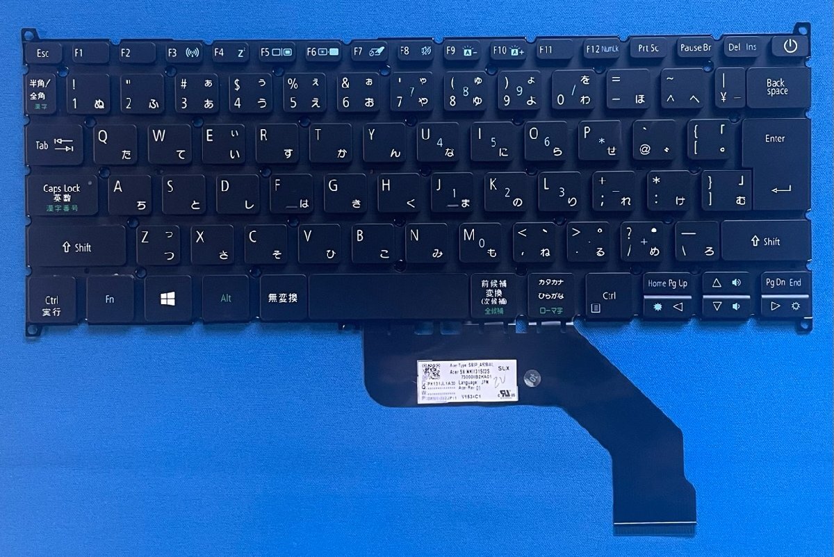 新品 Acer Swift 5 SF514-51-N78U/K等用 バックライト付き日本語キーボード SB3P_A52BWL_画像1