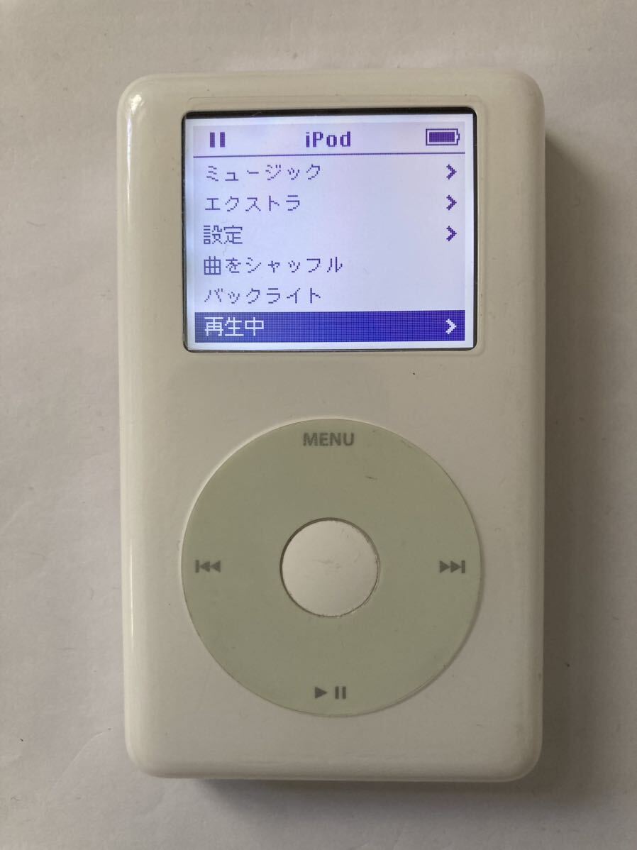 iPod 4 поколение  (classic ) a1059 HDD20GB→ компактный   вспышка 32GB ... версия  подъём 　iTunes... период   работоспособность  OK  экран  и  нажмите здесь H ... защитная пленка  включено 