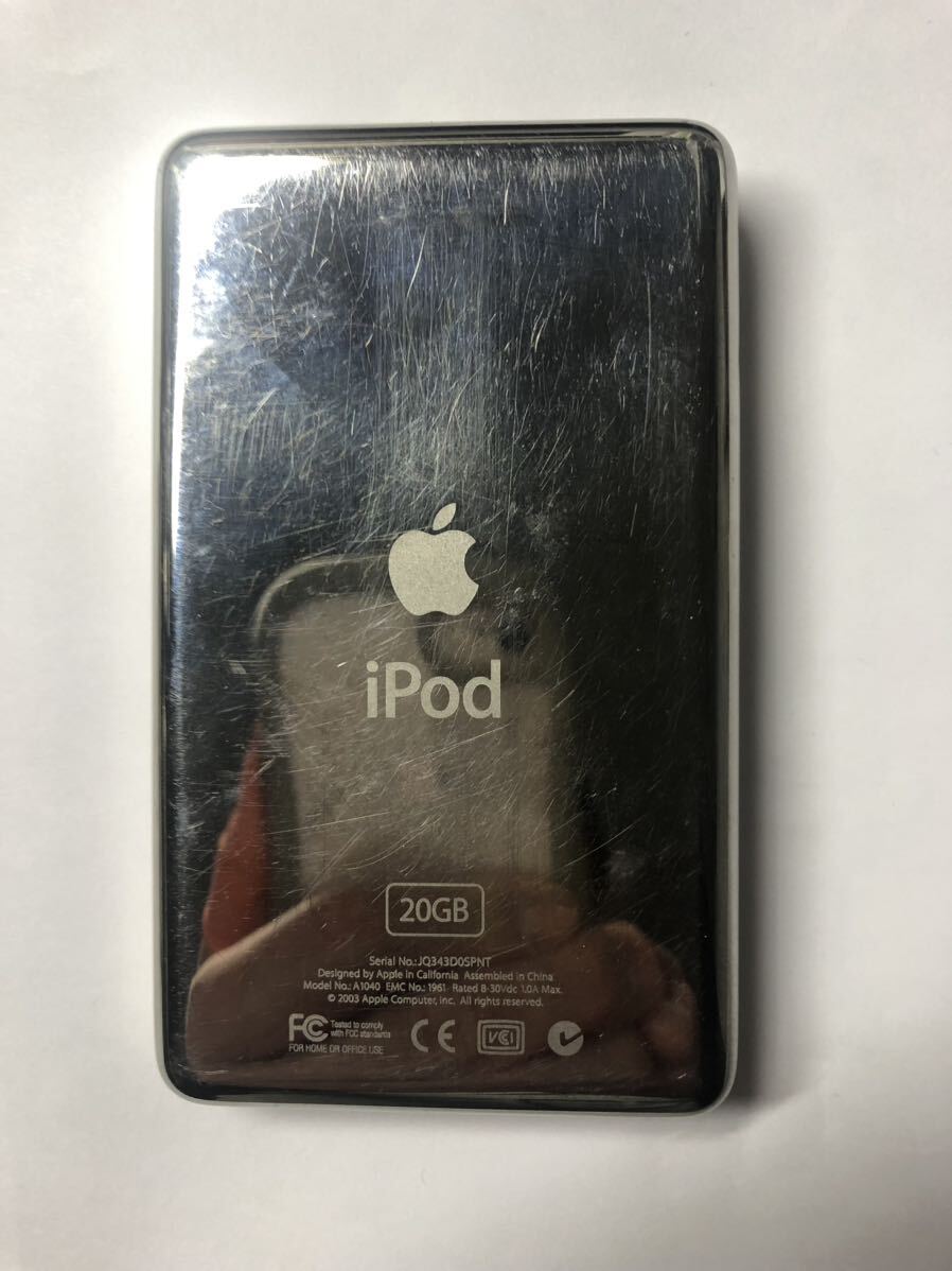 iPod (Classic )第3世代 a1040 HDD20GB →コンパクト iPod (Classic )第3世代 a1040 HDD20GB →コンパクト
