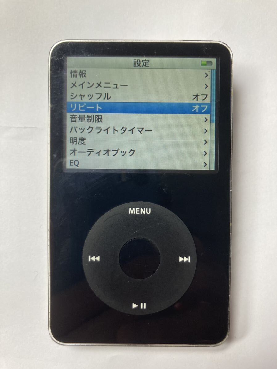 iPod Classic 5.5世代 歴代最高音質 30GB 動作確認済みiTunes同期OK 新品バッテリー交換済みの画像3