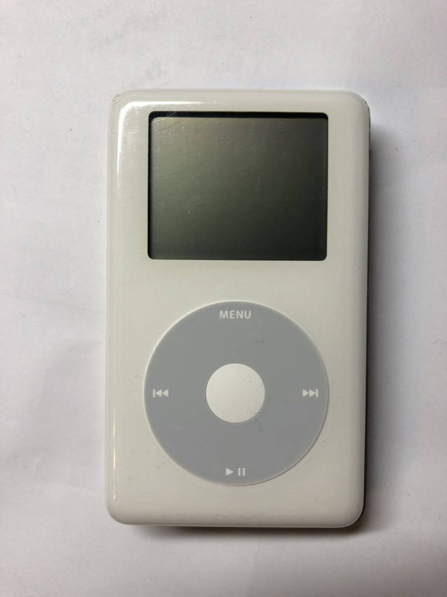 iPod 第4世代(classic )a1059新品HDD40GB交換済モノクロ液晶モデル　iTunes同期左右音OK 電池元気 綺麗目な個体_画像3