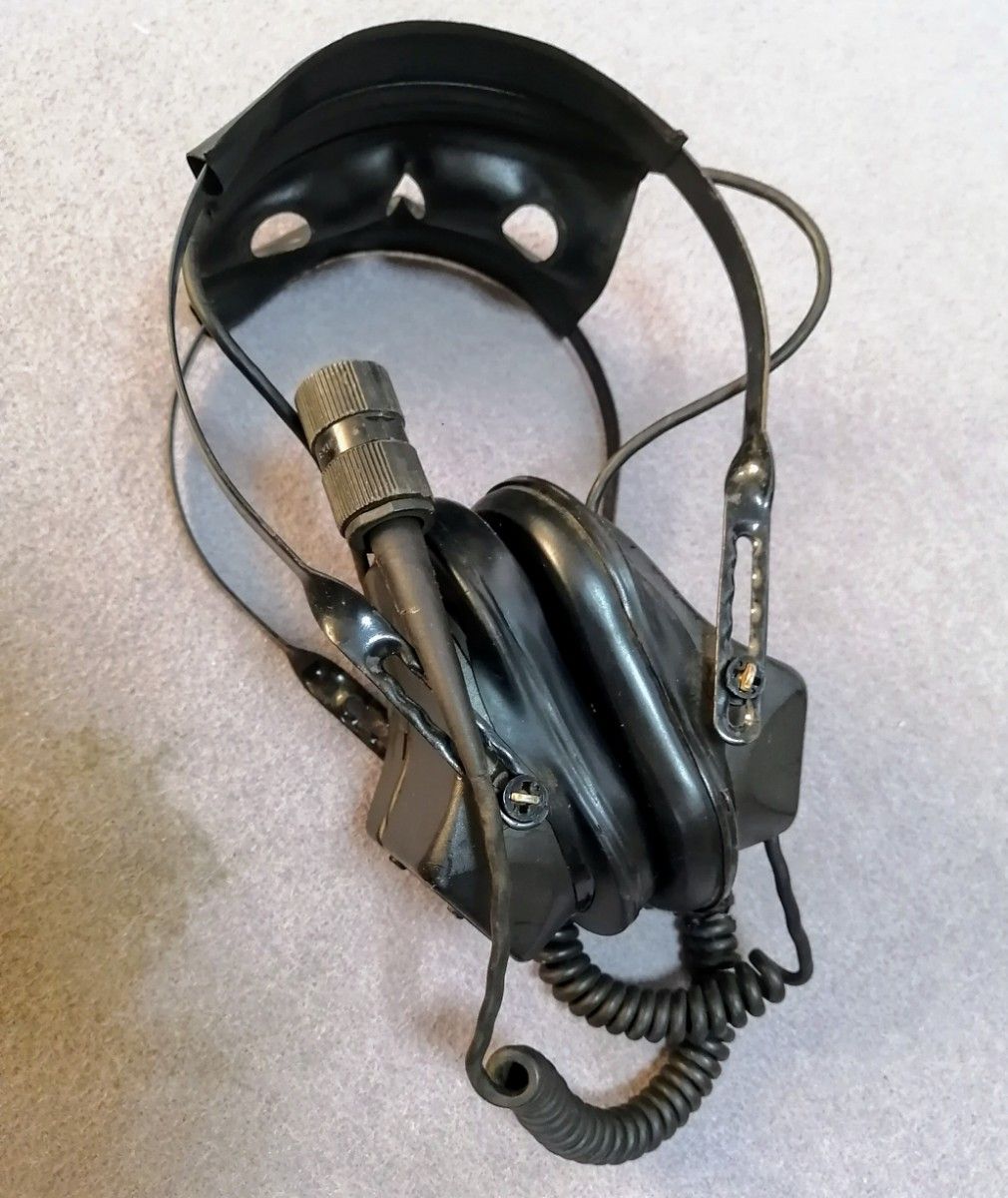 80's 米軍　実物放出品　ヘッドフォン★H 25I/U　HEADSET★マイク無し★コネクターカールコード付き