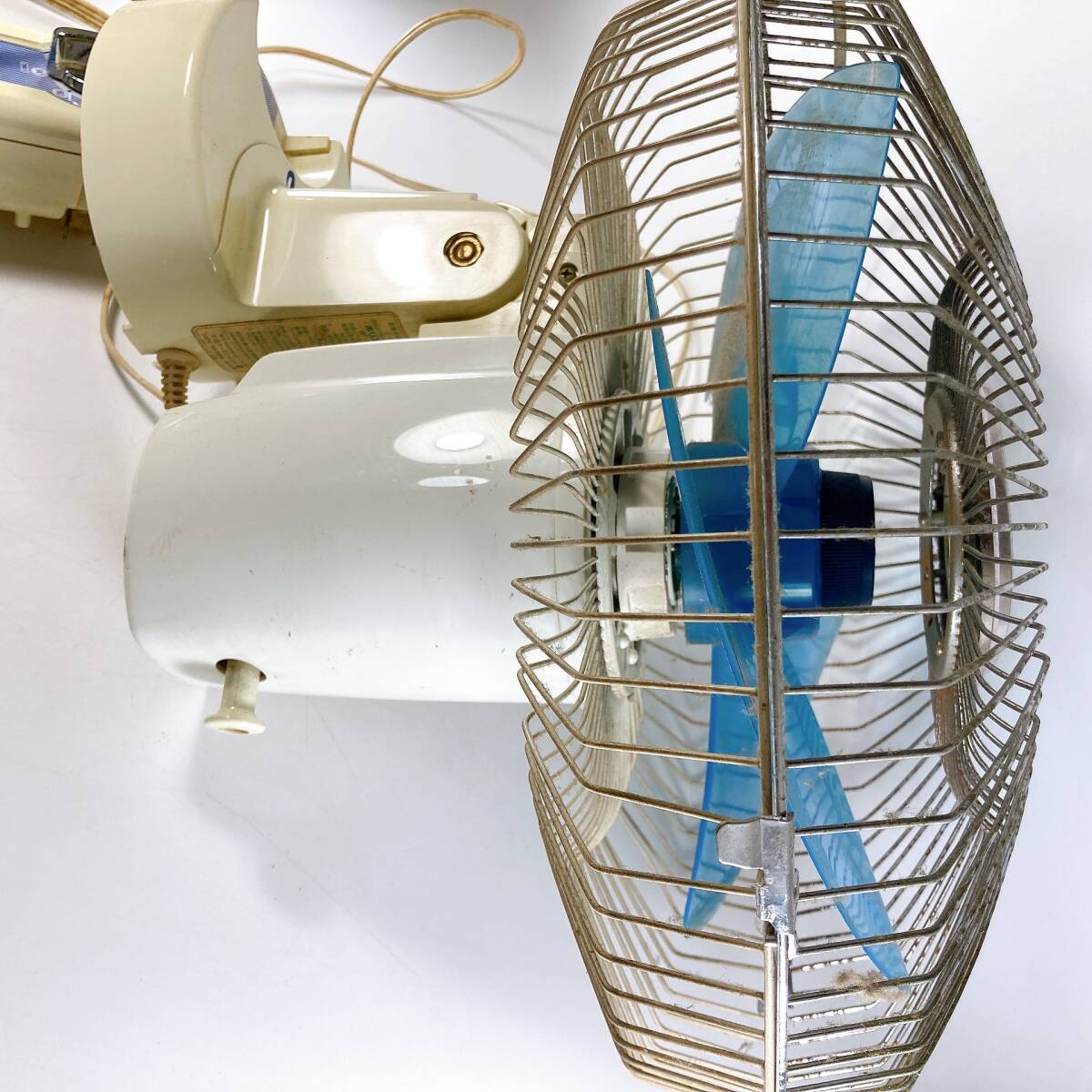 【ジャンク/一部動作OK】昭和レトロ ホリエ HORIE 扇風機 HF-30 DWC 壁掛け 直径約37cmの画像4