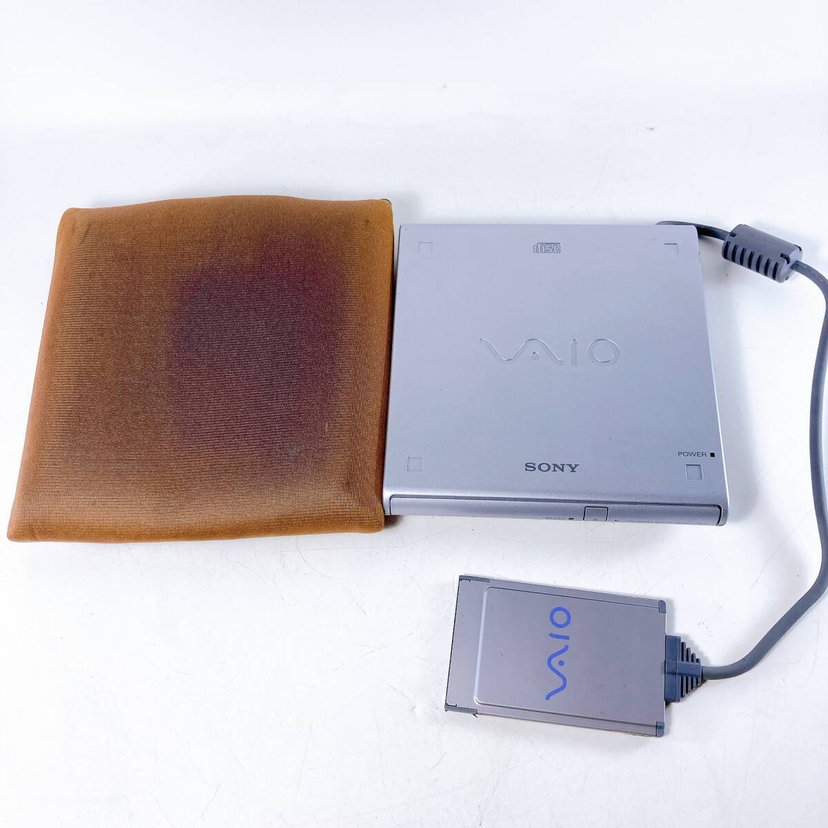 【ジャンク】SONY ソニー VAIO CD-ROMドライブ PCGA-CD51 PCカード接続 ソフトケース付の画像1