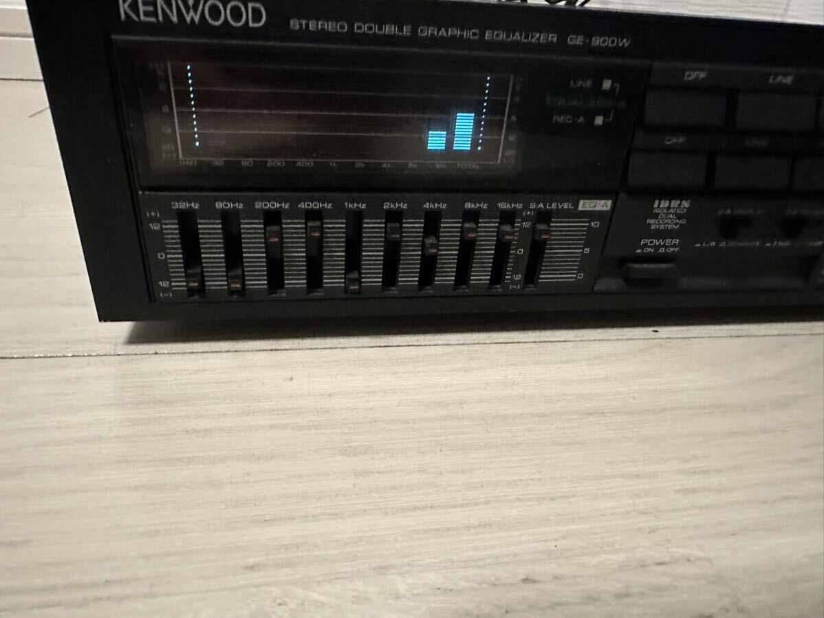 KENWOOD GE-900W STEREO DOUBLE Graphic Equalizer ケンウッド イコライザー 通電確認済みの画像2