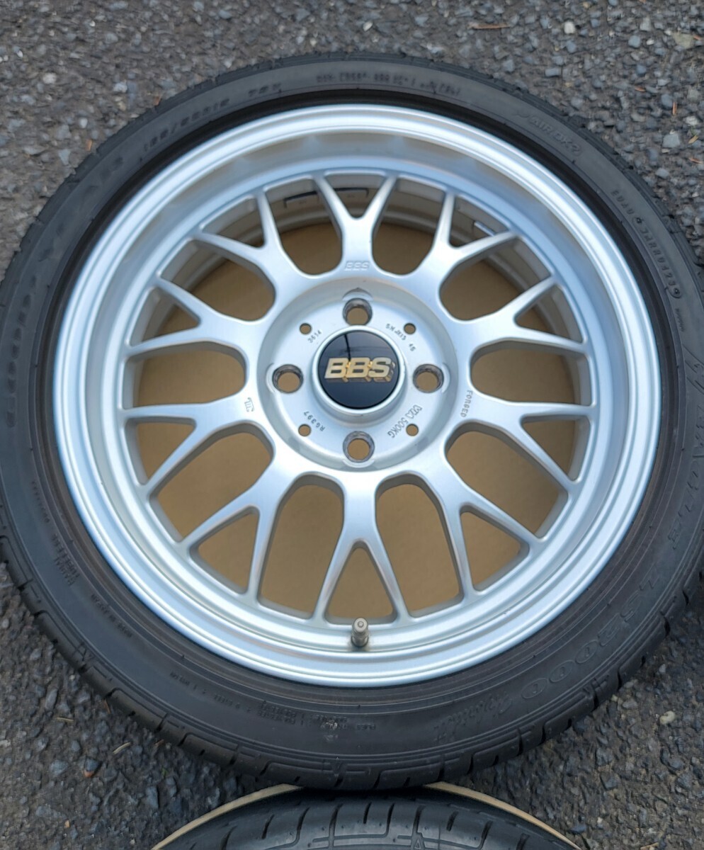 美品 BBS RG-F 15インチ 5.5J×15 +45  シルバー RG397 PCD100 4穴 軽自動車 165/50R15 グッドイヤー LS2000 バリ山 23年製の画像5