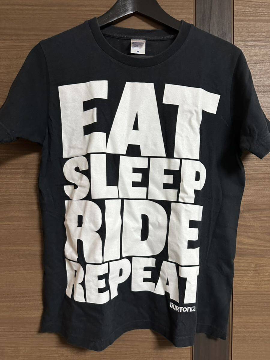 【非売品】burton ノベルティ Tシャツ Sサイズ相当 EAT SLEEP RIDE REPEAT_画像1