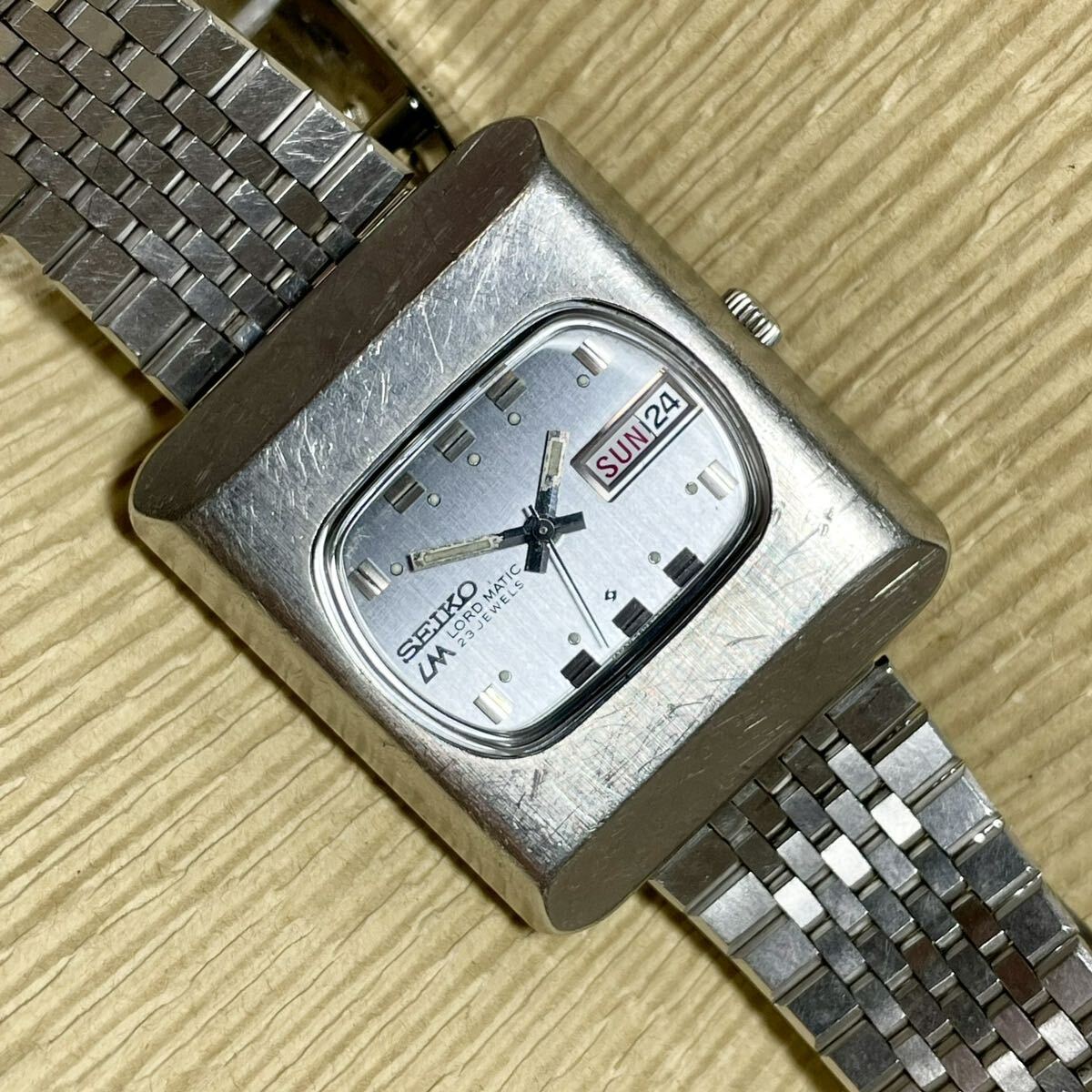 スクエアケース　SEIKO ロードマチック　23石 自動巻きSEIKO 腕時計 自動巻き _画像1