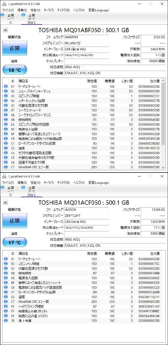 KA4442/2.5インチHDD 12個/TOSHIBA 500GBの画像8