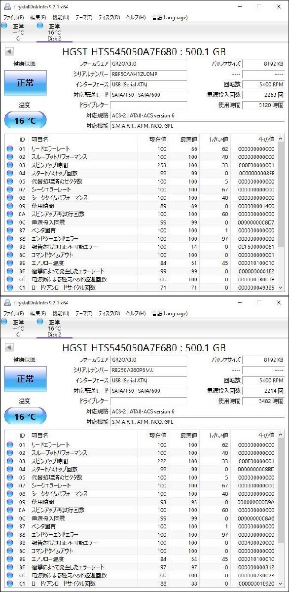 KA4463/2.5インチHDD 12個/HGST 500GBの画像10