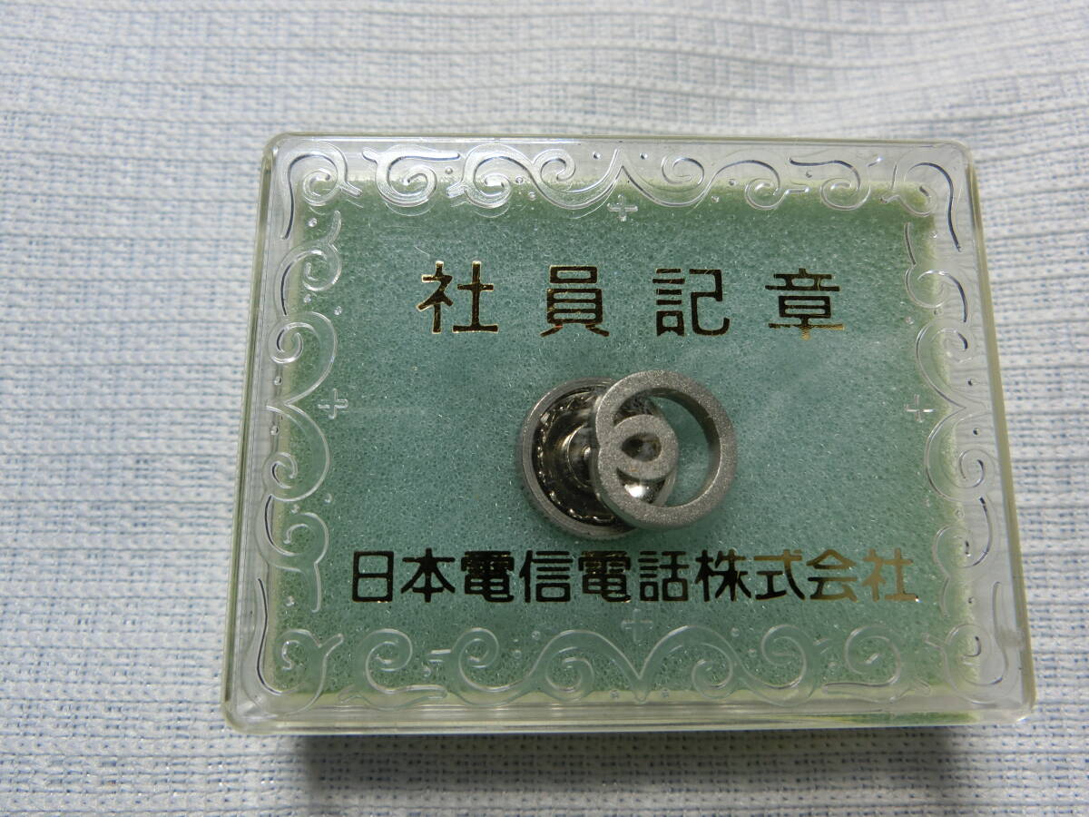 NTT 社員記章 日本電信電話株式会社 電電公社 プラケース入り 社章 徽章 ピンバッジ の画像1