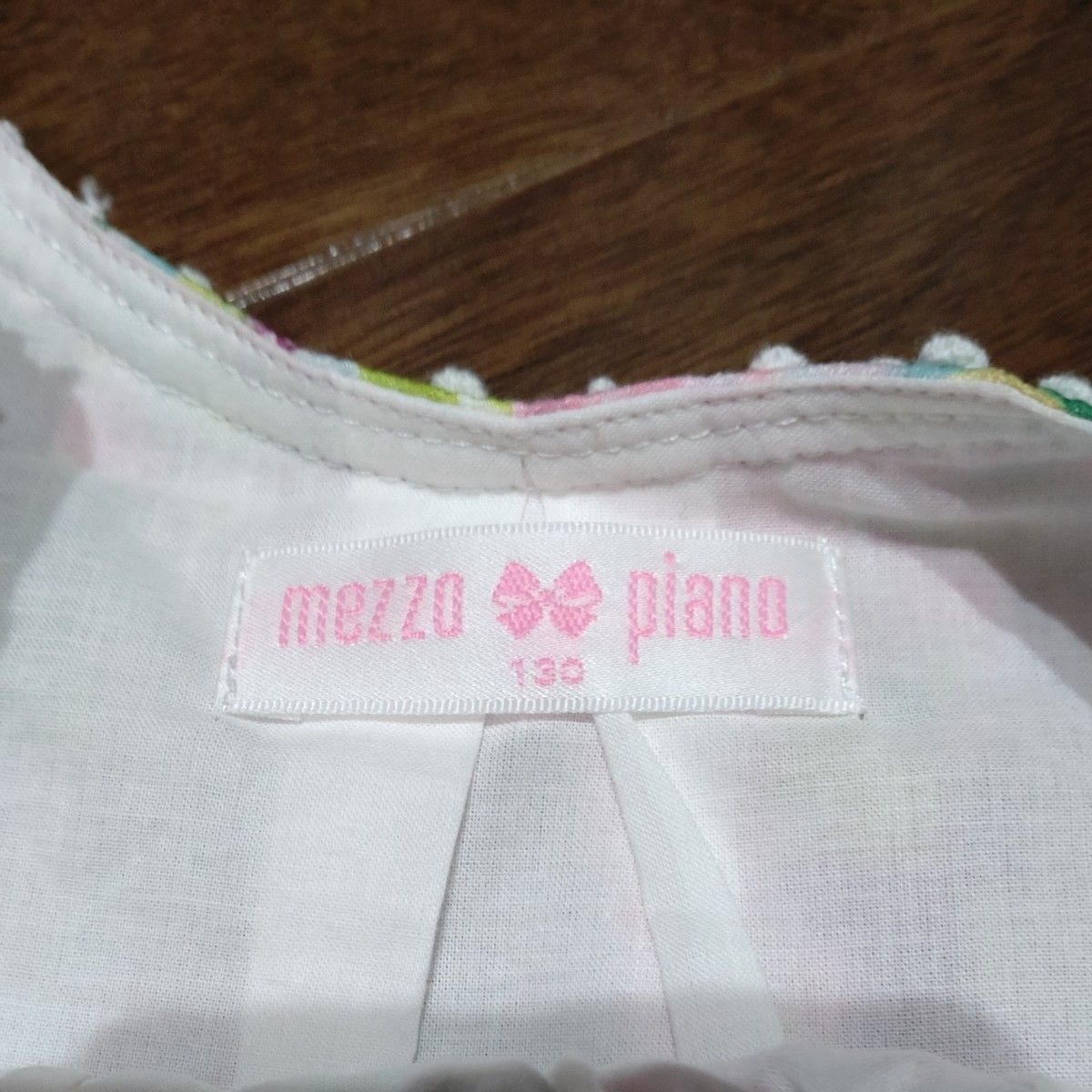 mezzo piano　メゾピアノ　 130cm ノースリーブ 花柄 トップス タンクトップ キッズ　発表会　結婚式