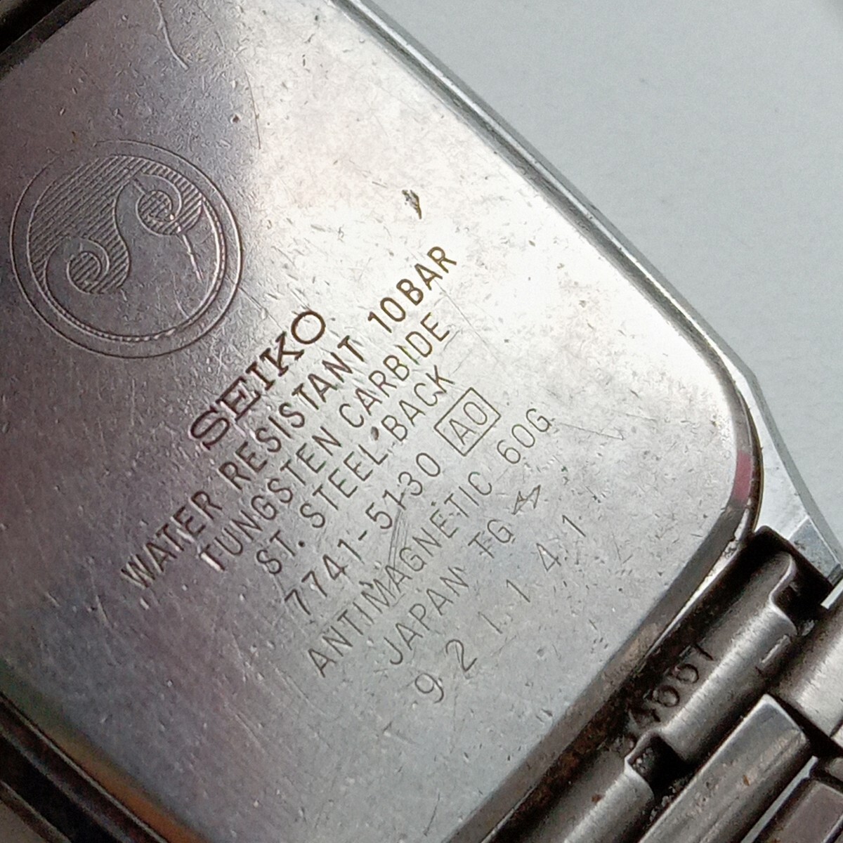 杉本3月No.117 腕時計 SEIKO セイコー Dolce ドルチェ 7741-5130 動作未確認 シルバー系 スクエア ブランド時計の画像6