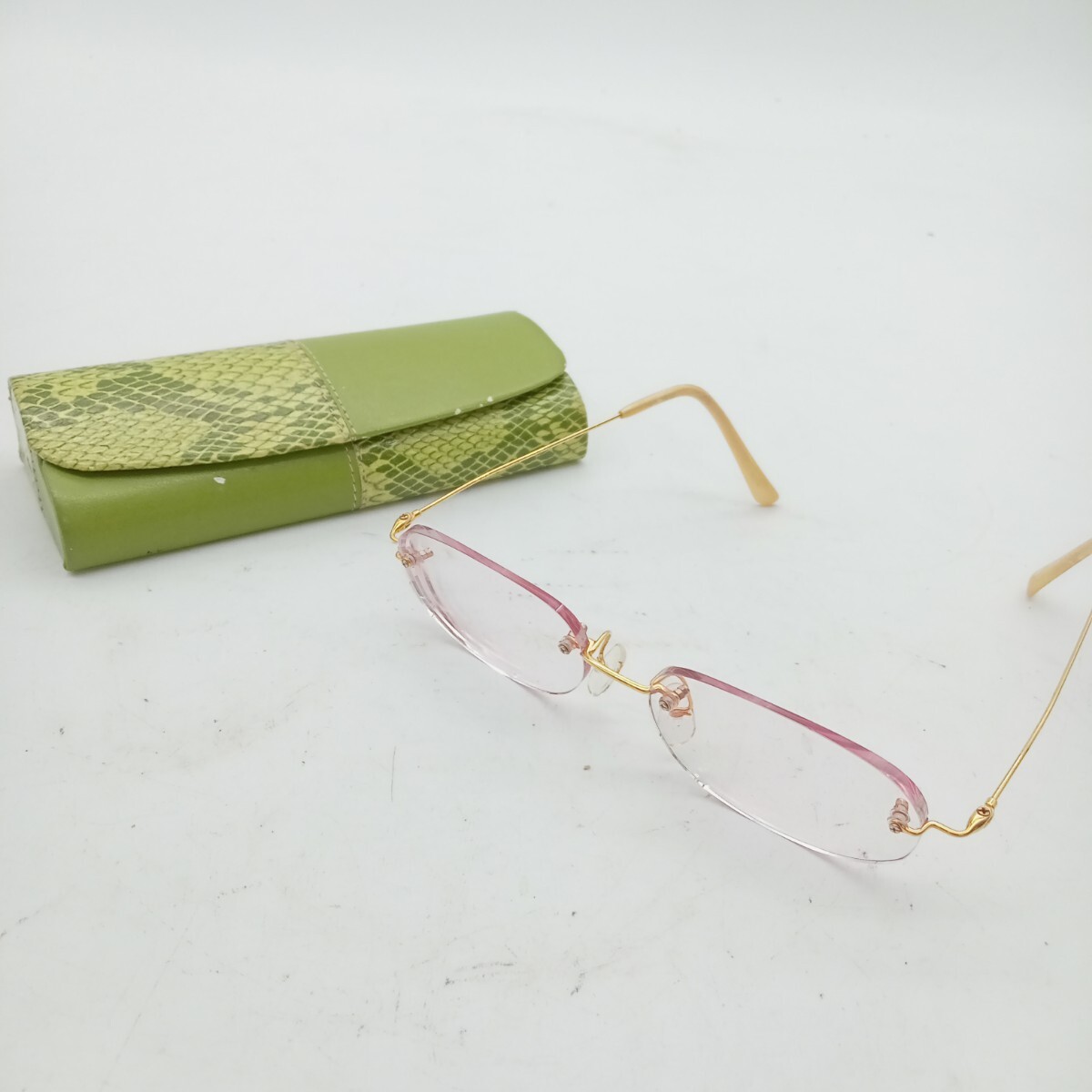 杉本3月No.102 眼鏡 メガネ フレーム アイウェア K18 18金 総重量約16.5g の画像1