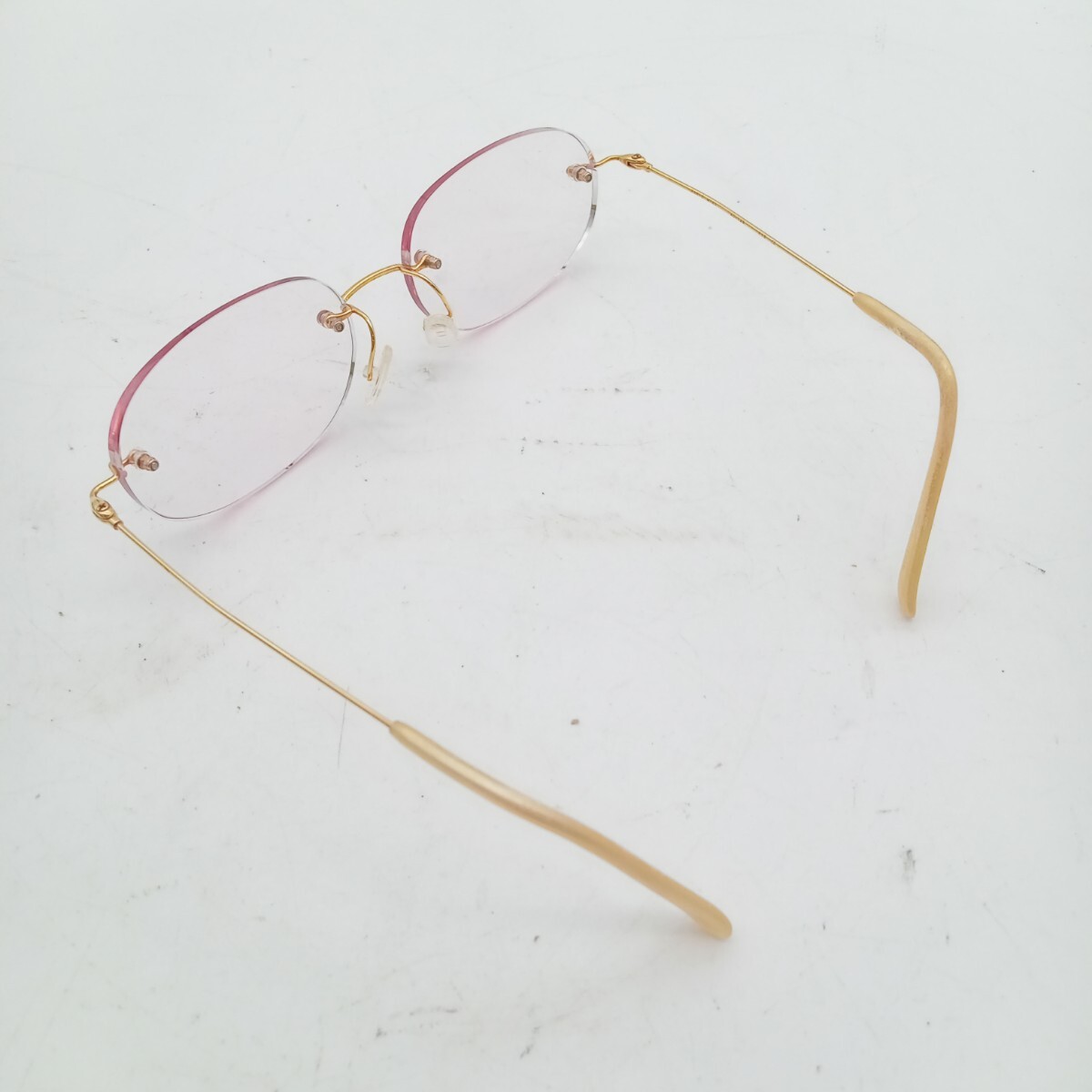 杉本3月No.102 眼鏡 メガネ フレーム アイウェア K18 18金 総重量約16.5g の画像2