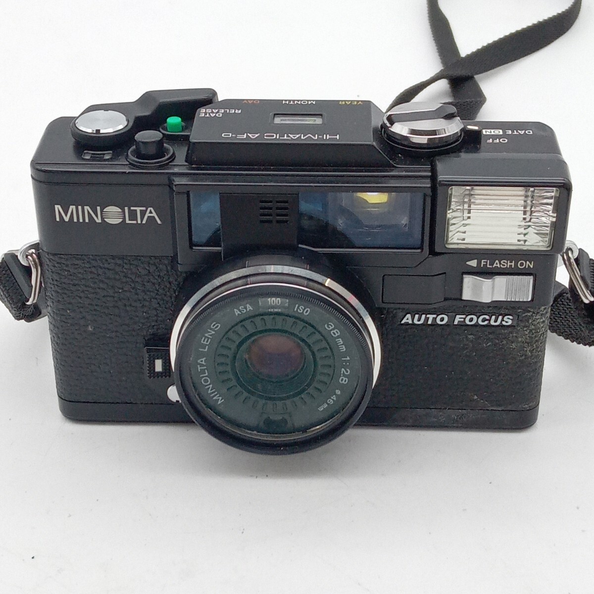 杉本3月No.121 カメラ MINOLTA ミノルタ AF-D 動作未確認 コンパクトフィルムカメラ ブラック 光学機器 HImatic の画像1