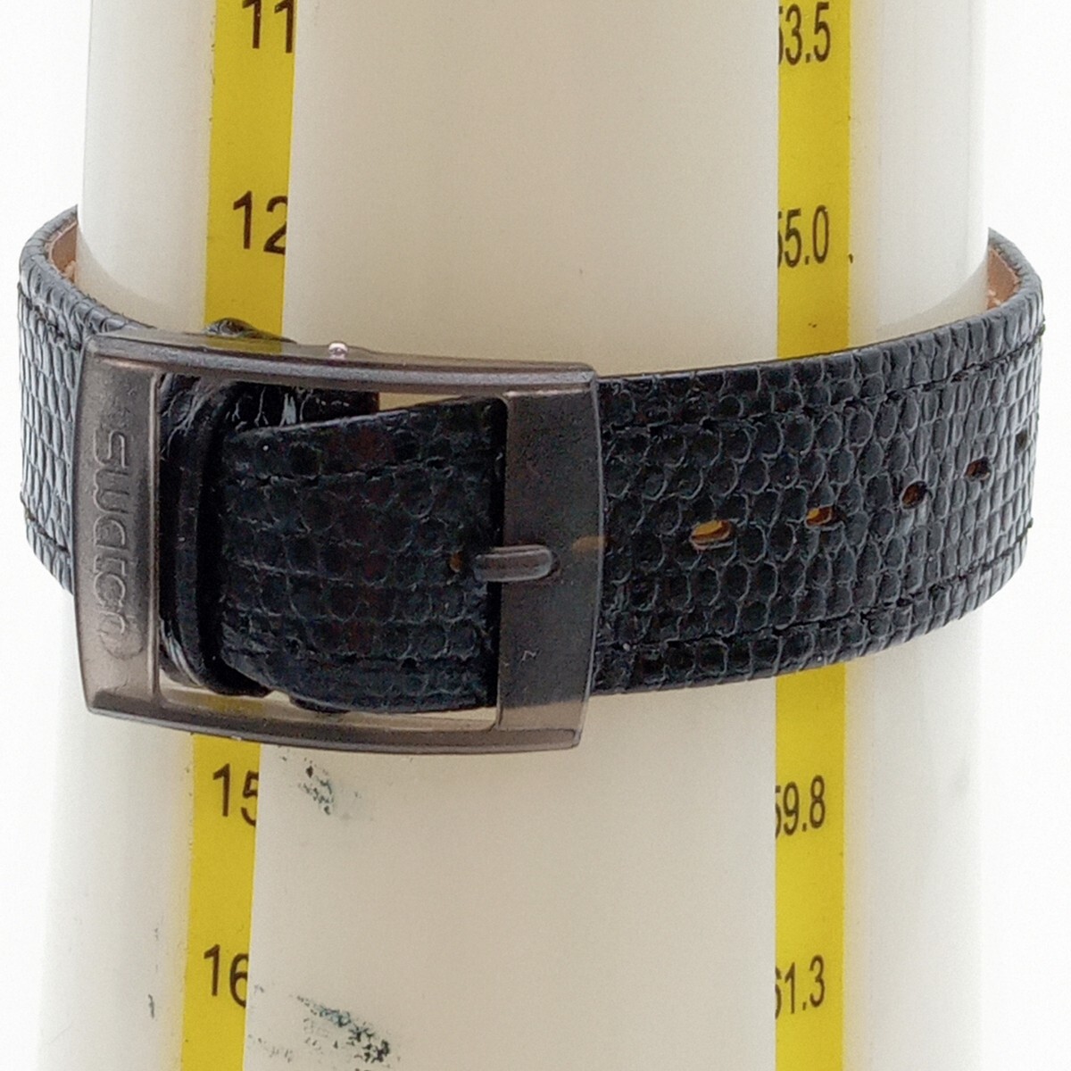 夏本3月No.120 可動品 腕時計 swatch スウォッチ レザーベルト ブラック系 文字盤 ブランド時計 メンズ オートマチックの画像7