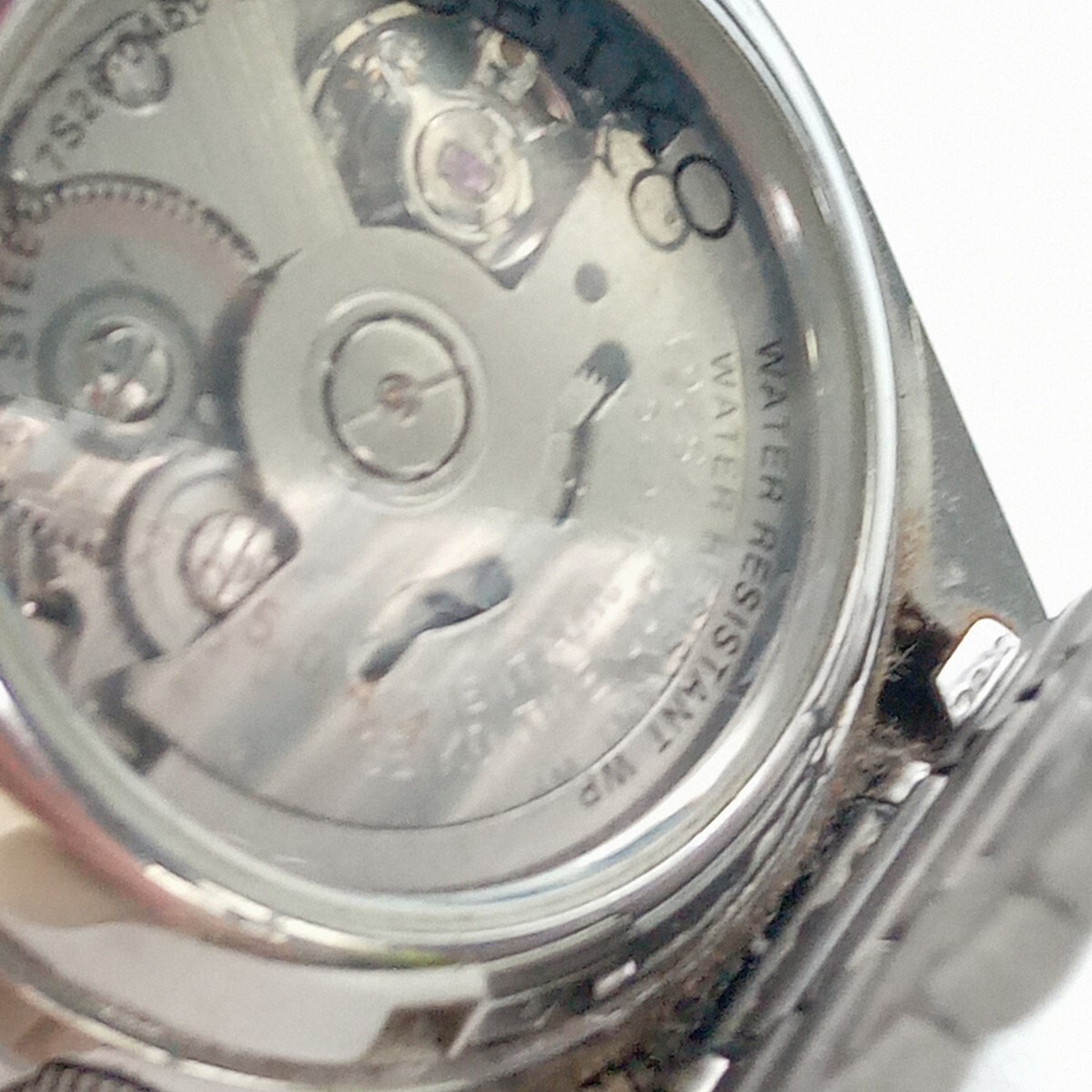 大村3月No.51 可動品 腕時計 SEIKO セイコー 7S26-0480 シルバー系 デイデイト ブランド時計 黒文字盤 セイコーファイブの画像6