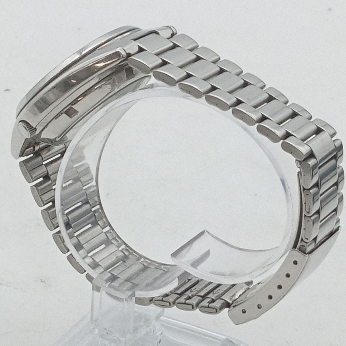 大村3月No.51 可動品 腕時計 SEIKO セイコー 7S26-0480 シルバー系 デイデイト ブランド時計 黒文字盤 セイコーファイブの画像2