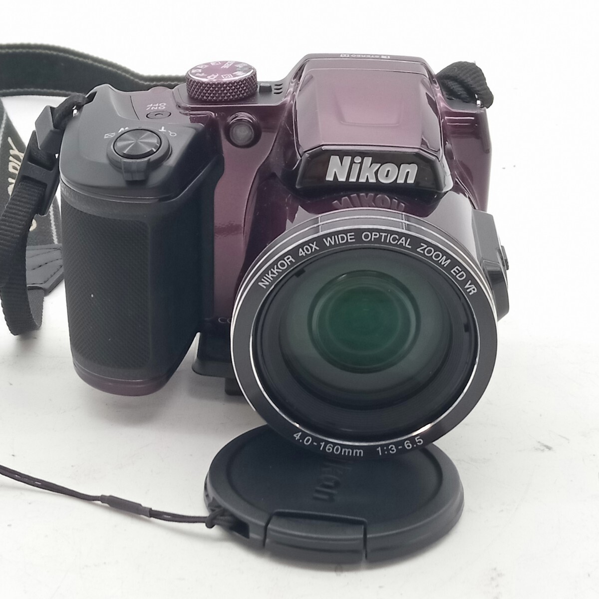 北山3月No 57 カメラ Nikon ニコン Coolpix クールピクス B500 動作未確認 パープル ケース付き コンパクトデジタルカメラの画像1