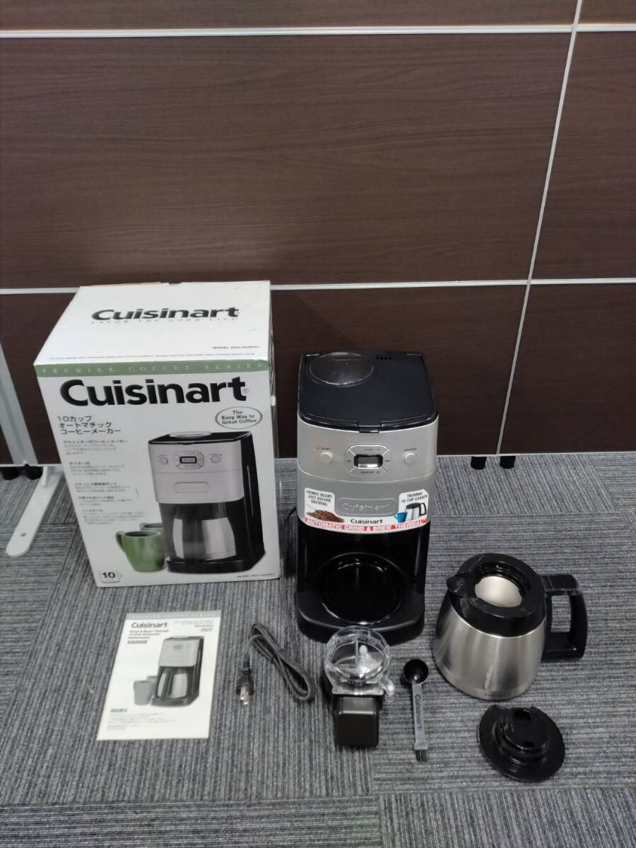 夏本3月No143 コーヒーメーカー Cuisinart クイジナート ブラック ドリップ式 動作未確認 箱付き 10カップ オートマチックの画像1