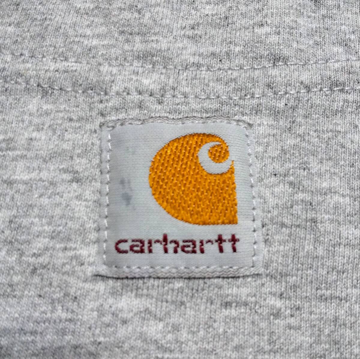 Carhartt カーハート Tシャツ 刺繍ロゴ ライトグレー Lサイズ 送料無料!! 1円スタート〜_刺繍ロゴです。