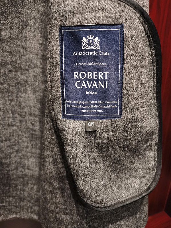 逸品*定価24万◆イタリア*ローマ発*ROBERT CAVANI/ロベルトカバーニ*最高峰・両面カシミア100％・チェスターコート*50/XL・灰_画像7