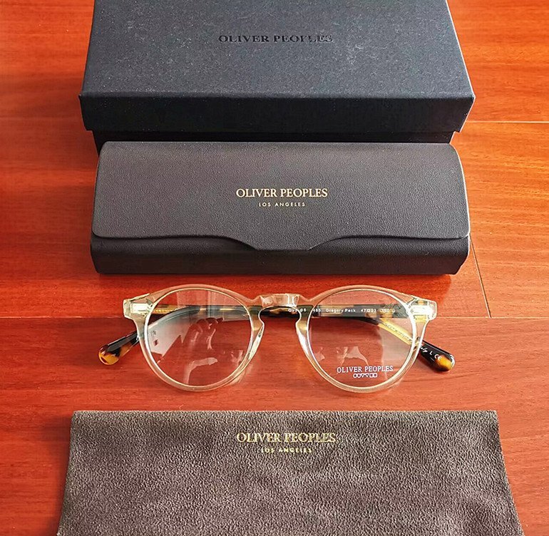 伝説のモデル*イタリア製★「OLIVER PEOPLES/オリバーピープルズ」・GREGORY PECK -OV5186 ボストン・メガネフレーム /鼈甲/クリア眼鏡の画像1