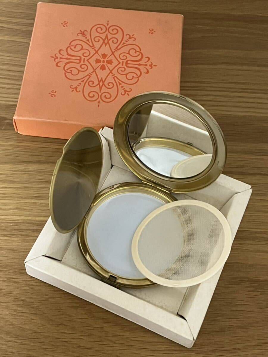  Shiseido compact зеркало compact зеркало не продается цветок . Showa Retro вышивка Novelty редкий редкость античный 