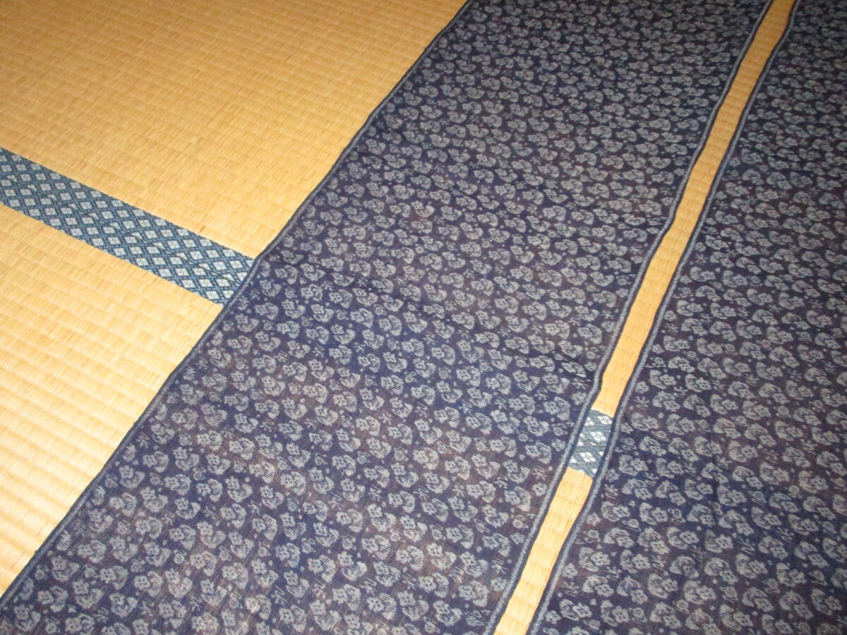 [ прошлое старый ткань ] Taisho период нет царапина . прекрасный товар. индиго . рука тканый лен. маленький ..2 ширина ( длина всего 290) переделка материал 