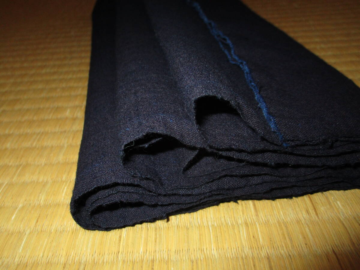 [ прошлое старый ткань ] Taisho период нет царапина . прекрасный товар толстый. индиго . рука тканый дерево хлопок одноцветный 1 ширина ( длина 201) переделка материал 
