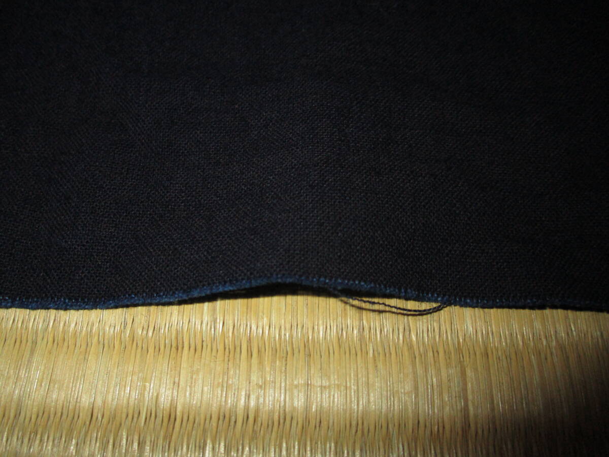 [ прошлое старый ткань ] Taisho период нет царапина . прекрасный товар толстый. индиго . рука тканый дерево хлопок одноцветный 1 ширина ( длина 201) переделка материал 