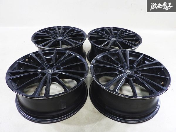 ▲売り切り ●スバル 純正 ZN6 86 ハチロク 前期 17インチ 7J +48 PCD100 5H 5穴 黒系塗装 ホイール 4本セット タイヤ付き 即納 ZC6 BRZの画像6