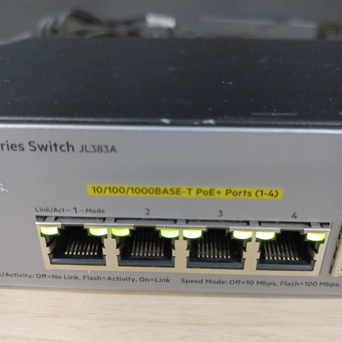 石) 【現状品】HPE JL383A OFFICECONNECT 1920S series Switch 10/100/1000Base-T 240402 E1-3_画像3
