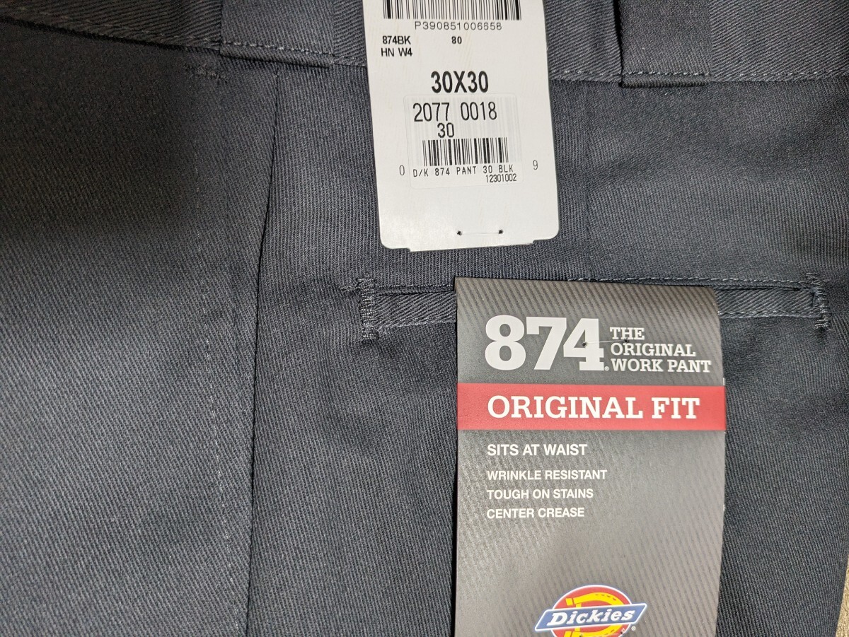 Dickies ディッキーズ　メンズ　874 オリジナルワークパンツ　チノパンツ ブラック サイズ3030　ウエスト78cm_画像4