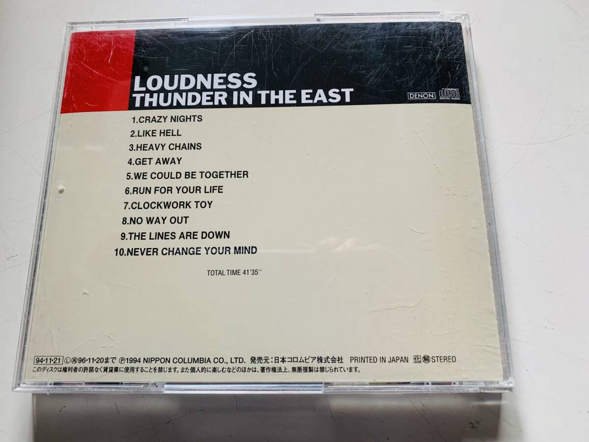  LOUDNESS ／THUNDER IN THE EAST　　＜中古CD＞_画像3