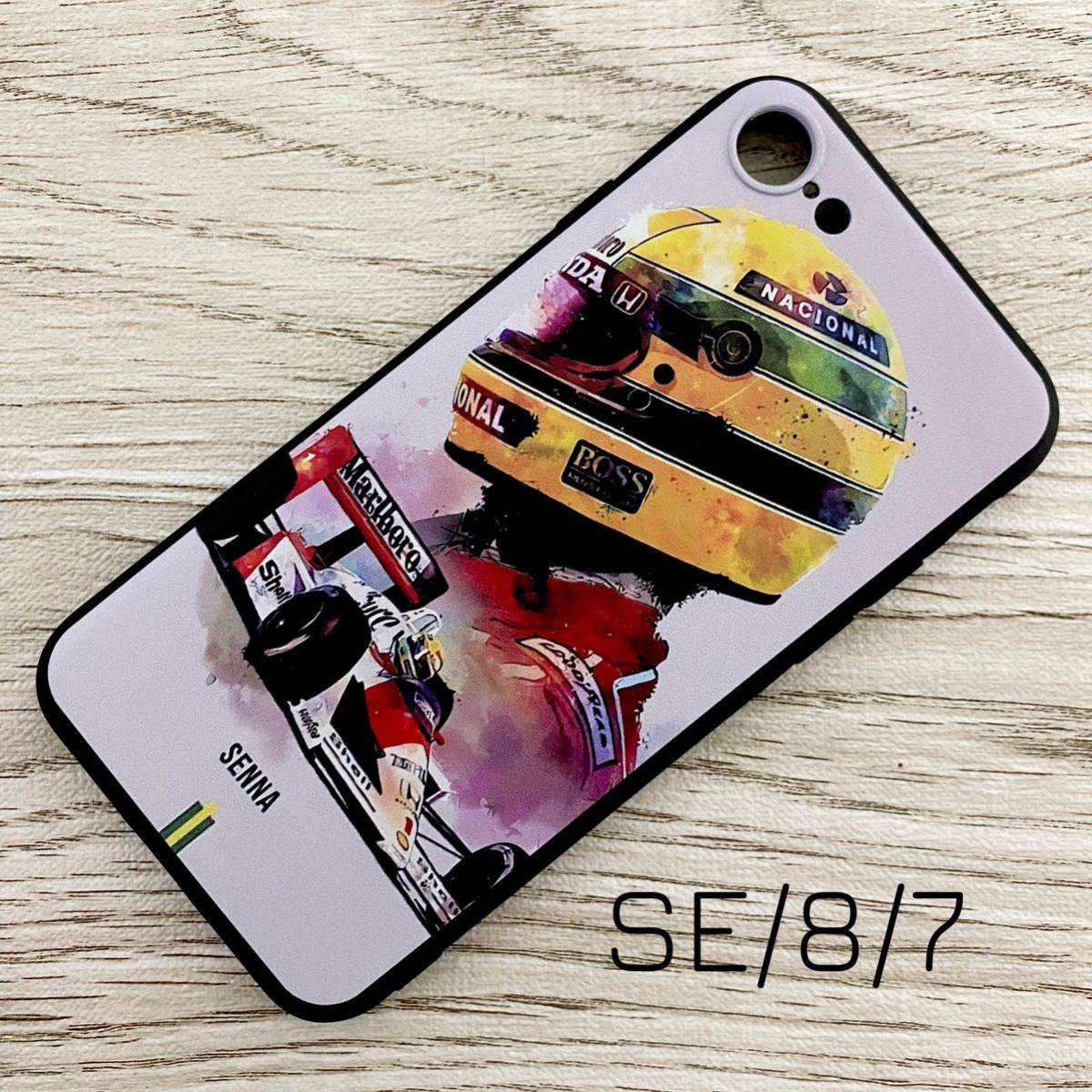 アイルトン・セナ アート iPhone 8 / 7 / SE ケース F1 マクラーレン ホンダ McLaren Honda スマホ_画像1