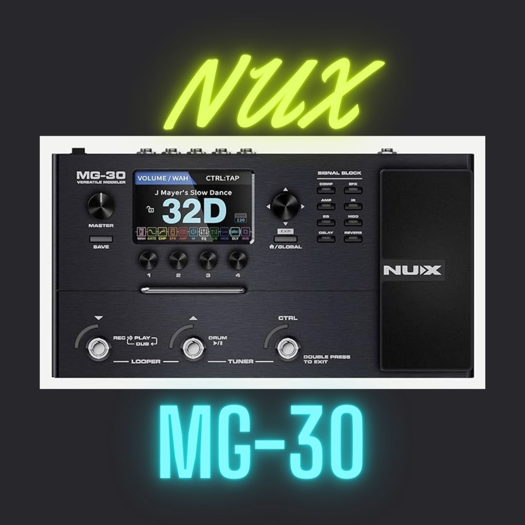 NUX/MG-30 Versatile Modeler ニューエックス マルチエフェクター MG30 黒 ※スピーカー・アンプシミュレーター,エレキギター #SexySoundsの画像1