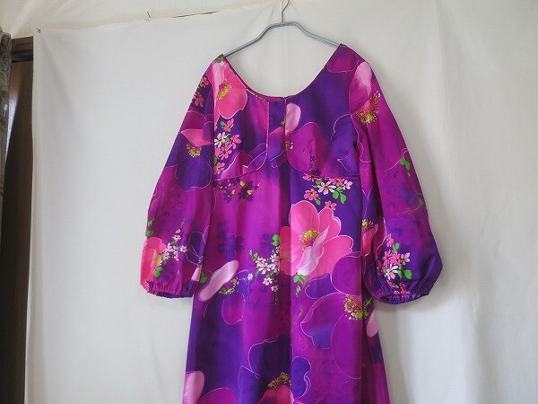 ハワイ製 マキシ丈ドレス ワンピース 13号 ＭＡＤＥ ＩＮ ＨＡＷＡＩＩの画像4