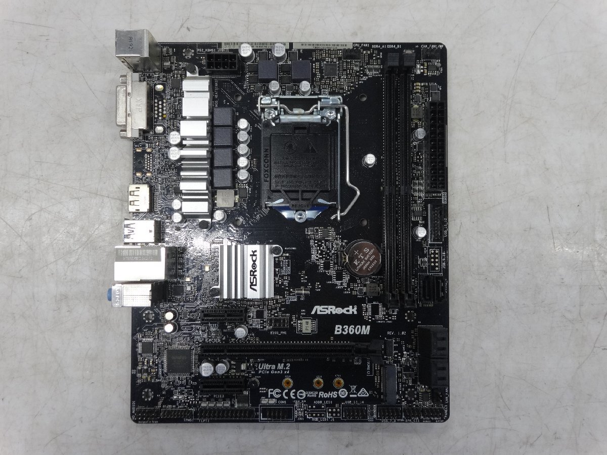 マザーボード ASRock B360M LGA1151 ジャンク P64814_画像1